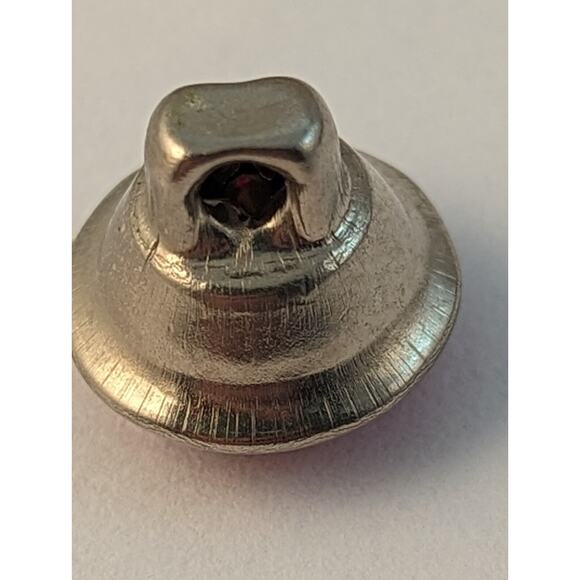 18 Red Rhinestone Buttons 1/2" EVU Silver Color Backs And Rim - Picture 2 of 6